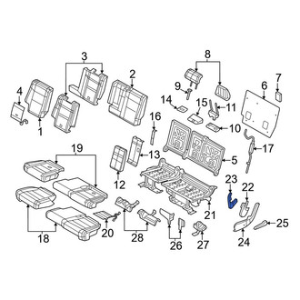 Jeep OE - Rear Left Lower Outer Seat Hinge Cover