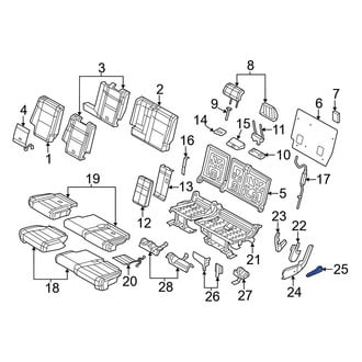 Jeep OE - Rear Right Seat Back Recliner Adjustment Handle