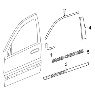 Jeep OE - Front Door - Exterior Trim