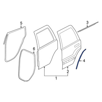 Jeep OE - Rear Left Door Shell Seal