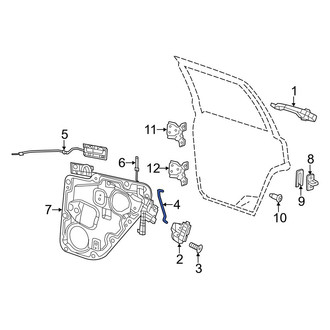 Jeep OE - Front Right Outer Door Lock Operating Rod