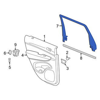 Jeep OE - Rear Right Inner Door Window Molding