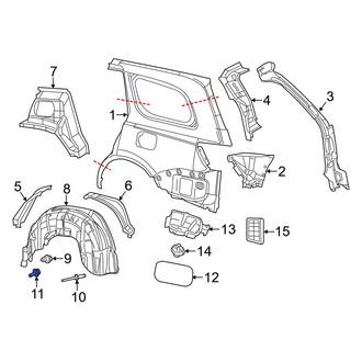 Jeep OE - Quarter Panel Splash Shield Screw