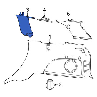 Jeep OE - Rear Left Body C-Pillar Trim Panel