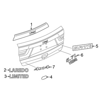 Jeep OE - Lift Gate - Exterior Trim