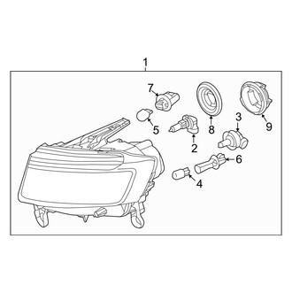 Jeep OE - Front Lamps - Headlamp Components (Halogen)