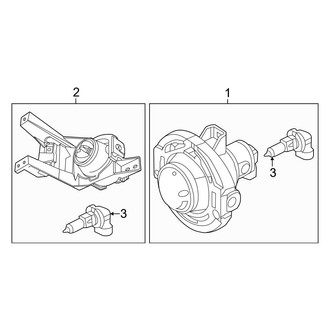 Jeep OE - Front Lamps - Fog Lamps (Halogen)
