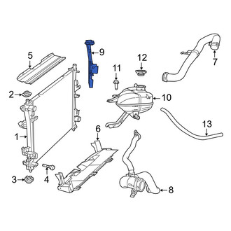 Jeep OE - Right Radiator Support Air Deflector