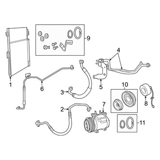 Jeep OE - Air Conditioner & Heater - Condenser, Compressor & Lines