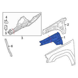 Jeep OE - Front Left Fender Apron Reinforcement