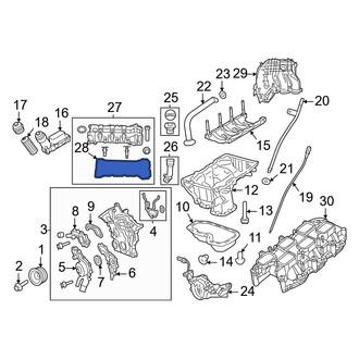 Jeep OE - Left Engine Valve Cover Gasket