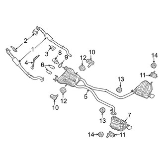 Jeep OE - Exhaust System - Exhaust Components (Dual Exhaust), (3.6L)