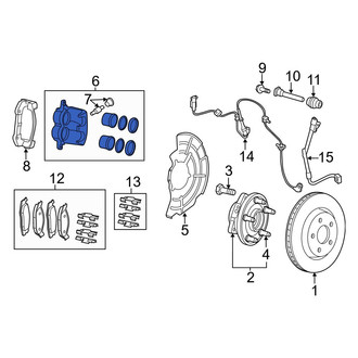 Jeep OE - Front Left Disc Brake Caliper