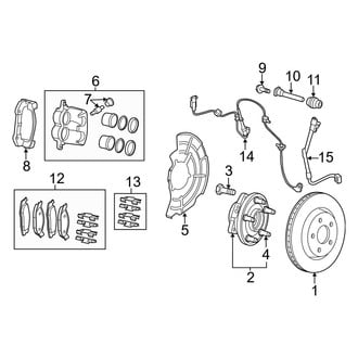 Jeep OE - Front Suspension - Brake Components