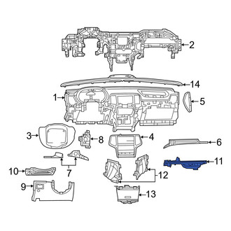 Jeep OE - Upper Instrument Panel Trim Panel