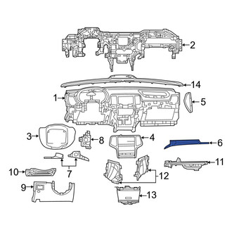 Jeep OE - Upper Instrument Panel Trim Panel