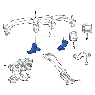 Jeep OE - Left Lower Inner Instrument Panel Air Duct