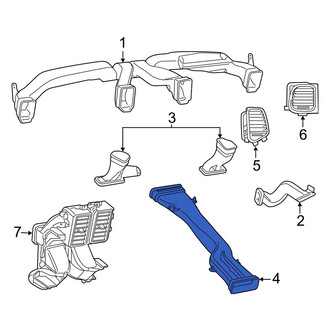 Jeep OE - Rear Instrument Panel Air Duct