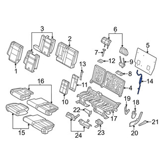 Jeep OE - Rear Folding Seat Release Cable