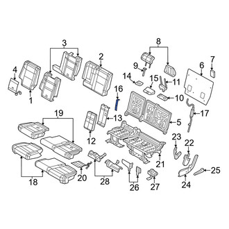Jeep OE - Rear Right Seat Back Cushion Cover