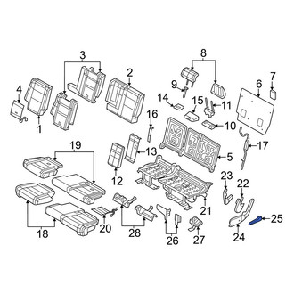 Jeep OE - Rear Left Seat Back Recliner Adjustment Handle