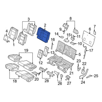 Jeep OE - Rear Left Seat Back Cushion Cover