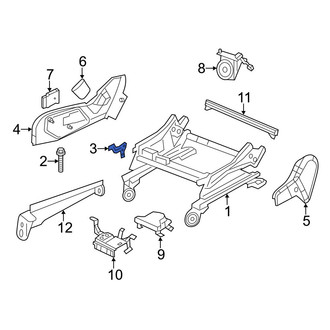 Jeep OE - Front Left Rearward Seat Adjuster Bracket