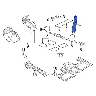 Jeep OE - Left Lower Door Pillar Post Trim Set