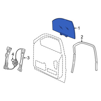 Jeep OE - Rear Left Door Glass