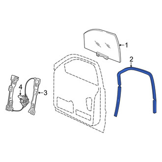 Jeep OE - Front Right Window Channel