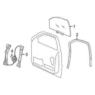 Jeep OE - Front Door - Glass & Hardware