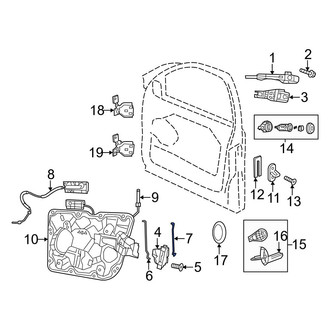 Jeep OE - Front Inner Door Lock Operating Rod