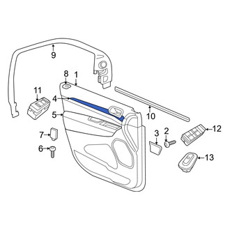 Jeep OE - Front Right Door Trim Molding