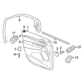 Jeep OE - Front Right Door Lock Knob Bezel