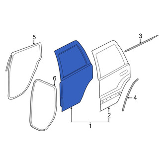 Jeep OE - Rear Right Door Shell