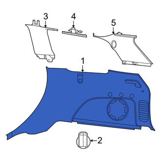 Jeep OE - Rear Left Lower Interior Quarter Panel Trim Panel