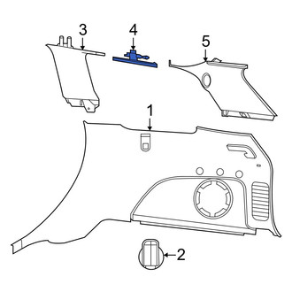 Jeep OE - Rear Left Lower Interior Quarter Panel Trim Panel