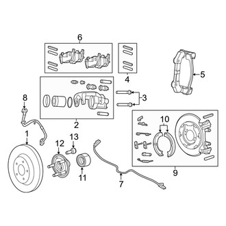 Jeep OE - Rear Suspension - Brake Components