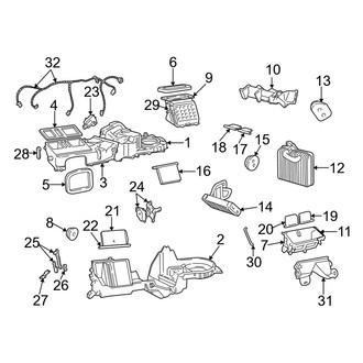 Jeep OE - Air Conditioner & Heater - Evaporator & Heater Components (Auto Controls)