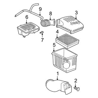Jeep OE - Engine - Air Inlet (W/O High Output Engine), (4.7L)