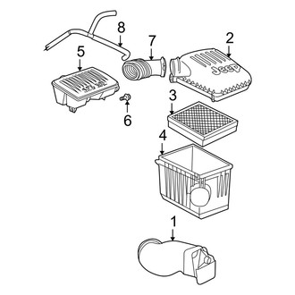 Jeep OE - Engine - Air Inlet (With High Output Engine), (4.7L)