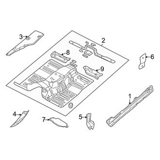 Jeep OE - Pillars, Rocker & Floor - Floor & Rails