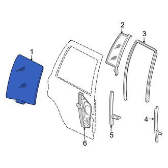 Jeep OE - Front Left Door Glass