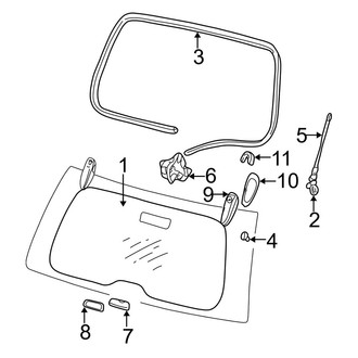 Jeep OE - Lift Gate - Glass