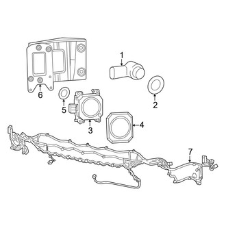 Jeep OE - Front Bumper - Electrical Components (With Tow Hook), (Trailhawk)
