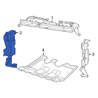 Jeep OE - Front Right Radiator Support Air Deflector