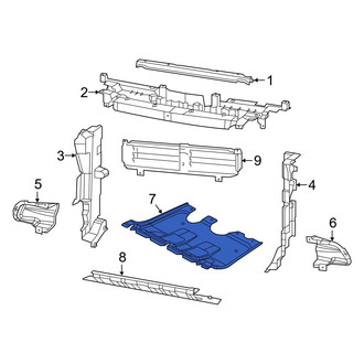 Jeep OE - Front Radiator Support Splash Shield