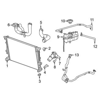 Jeep OE - Cooling - Radiator & Components (Main, Components), (2.0L)