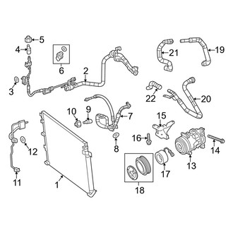 Jeep OE - Air Conditioner & Heater - Condenser, Compressor & Lines (2.4L)