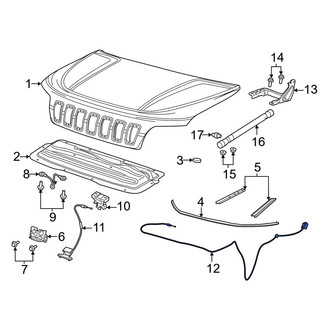 Jeep OE - Front Hood Release Cable